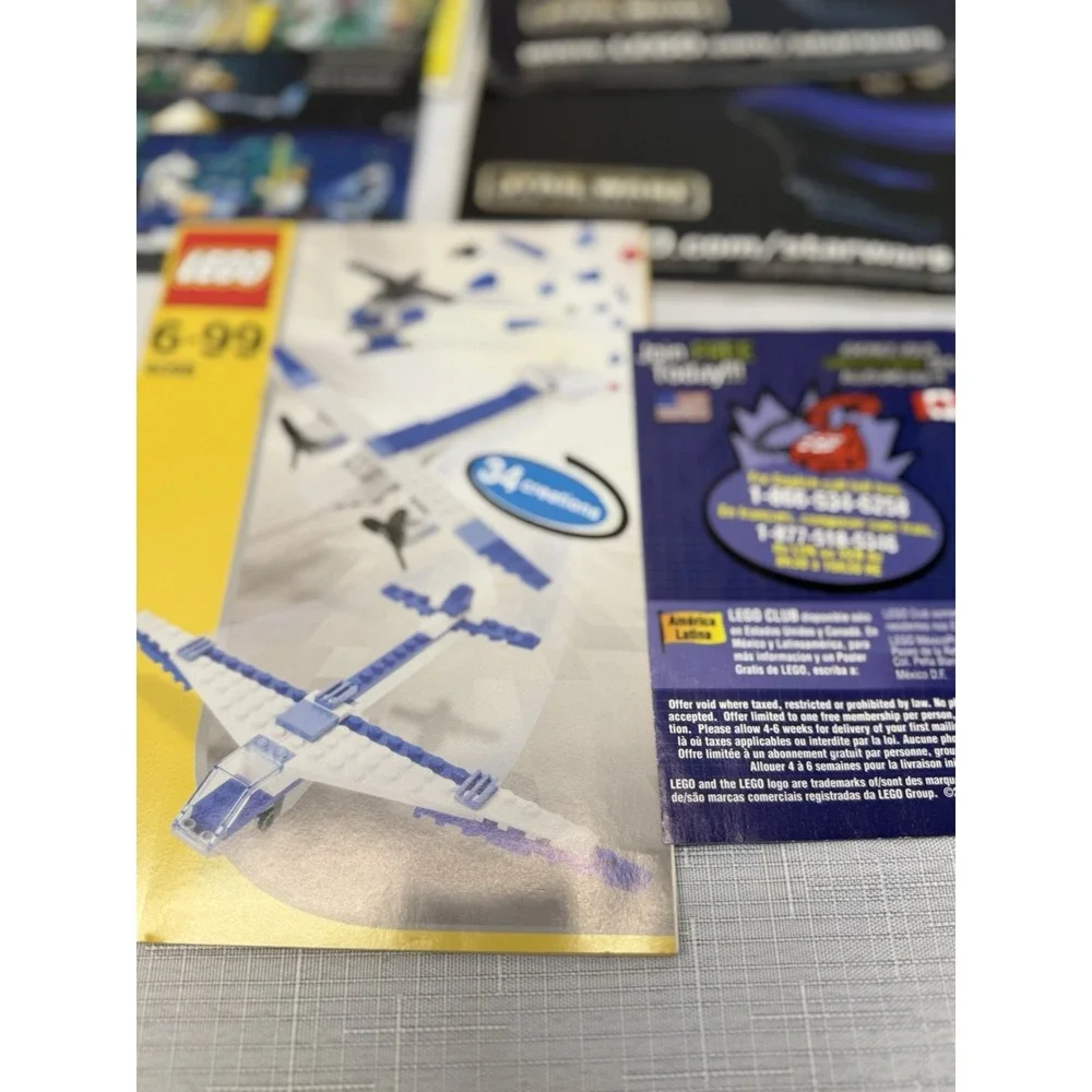 Vintage LEGO Instruction Manuals 9 Piece Lot Star Wars Technic 2000s Catalogs